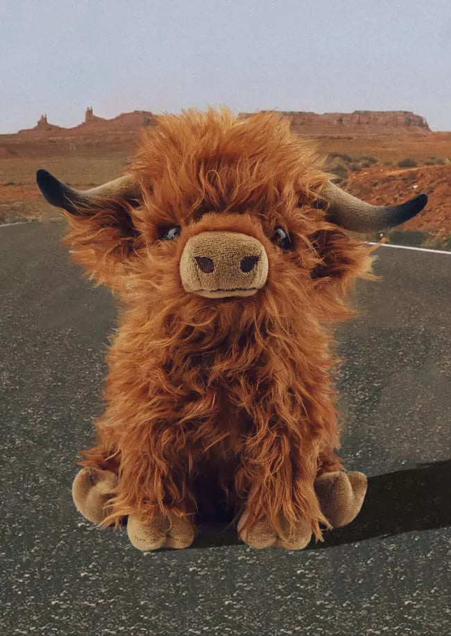 Peluche Vache des Highlands Écossaise